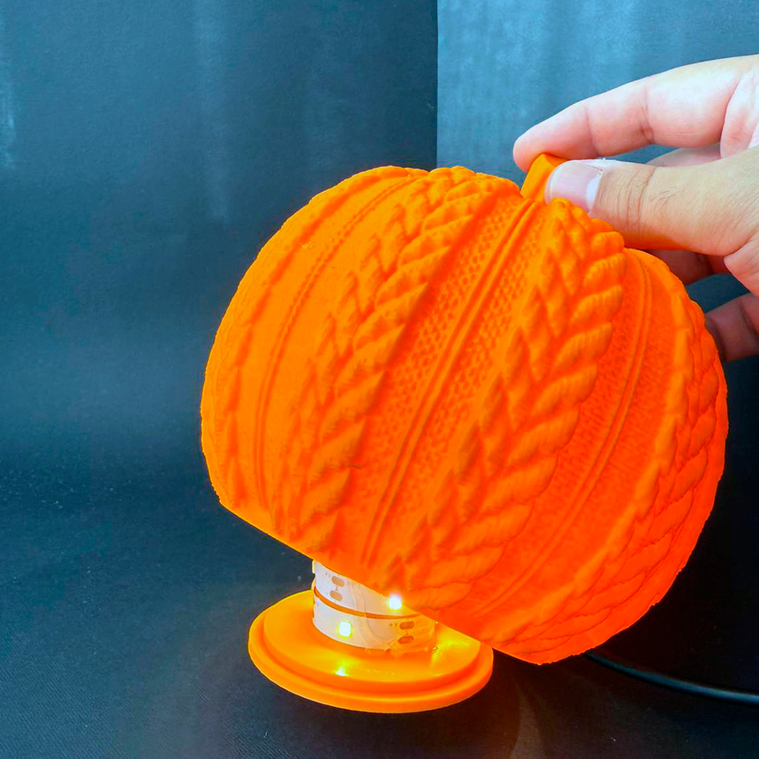 Candeeiro Abóbora 3D – Edição Especial Halloween 🎃